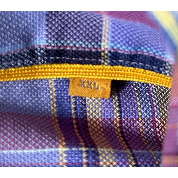 Robert Talbott Carmel Men’s Size 2XL‎ 100% Cotton Plaid Button Up Shirt - Picture 8 of 8